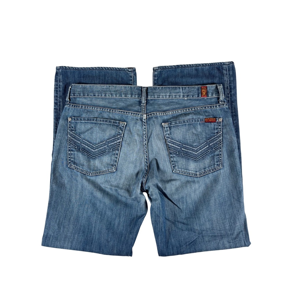 7 For All Mankind T520B685U Mens Bootcut Jeans Blue Denim Med Wash Sz 36 (38x31)